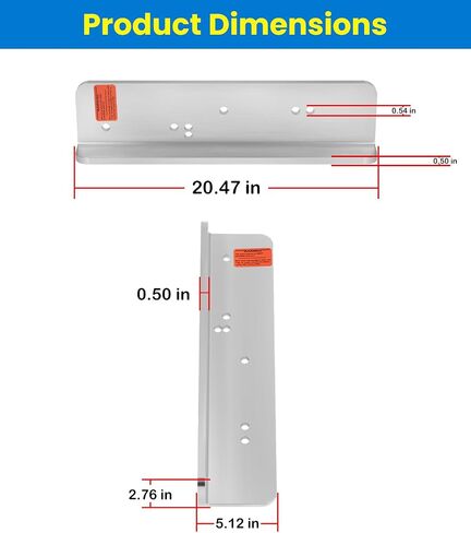 5" Vertical Extension for Outboard Motor, Static Jack Plate Direct Replacement for CMC 50012, 6061-T6 Aluminum Outboard Lift for Prop to Jet Conversion, Fits up to V6 HP, Shallow Water Use in Kuwait