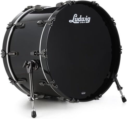 طبلة Ludwig Classic Maple Bass - 14 بوصة × 22 بوصة، أسود سابل، حصريًا على Sweetwater in Kuwait