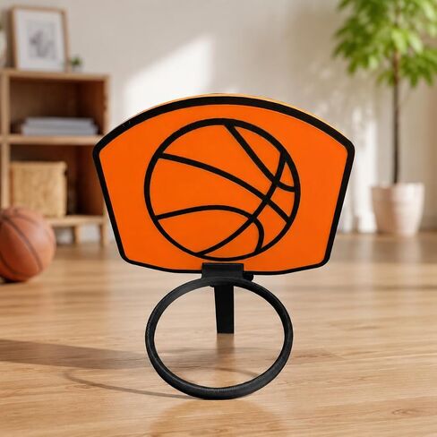 3D Printed Basketball Hoop Trash Can Durable Plastic Modern Sports Themed Waste Basket Single Unit in Kuwait