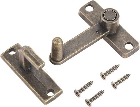 Slide Latch,Gate Bolt Lock, Sliding Door, 1 PC Bronze Guard with Screws Window Handle Metal Home Safety Chain Hardware in Kuwait