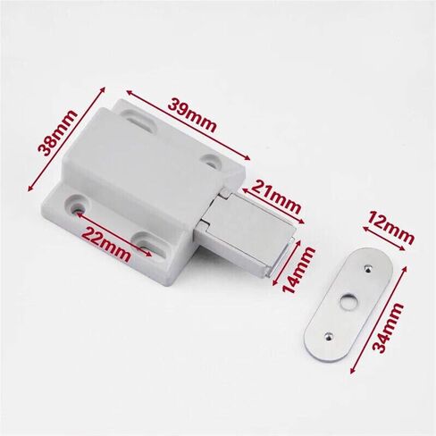Slide Latch,Gate Bolt Lock, Sliding Door, 4PCS Invisibility Push to Open Magnetic Drawer Cabinet Catch Touch Cupboard to Cabinet Catch in Kuwait