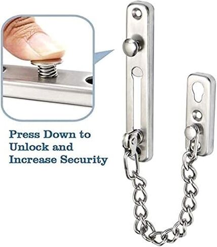 Door Chain Lock, Safe Buckle,Latch Safety Limiter,Anti-Theft Household Bolt (C(Golden) in Kuwait