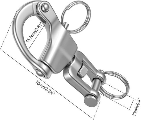 6 قطع المفاجئة تكبل الإبحار حبال الرايات الفولاذ المقاوم للصدأ Clevis قطب الفك دوار المفاجئة السنانير 316 يدور تكبل الإفراج السريع مقاطع الغوص يدور يستقر هوك للمركب الشراعي سبينكر هاليارد يخت in Kuwait