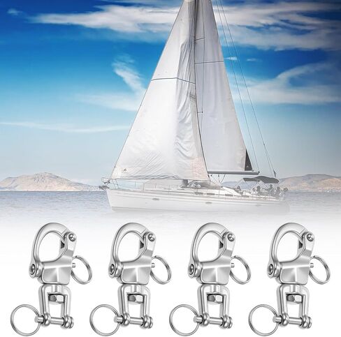 6 قطع المفاجئة تكبل الإبحار حبال الرايات الفولاذ المقاوم للصدأ Clevis قطب الفك دوار المفاجئة السنانير 316 يدور تكبل الإفراج السريع مقاطع الغوص يدور يستقر هوك للمركب الشراعي سبينكر هاليارد يخت in Kuwait