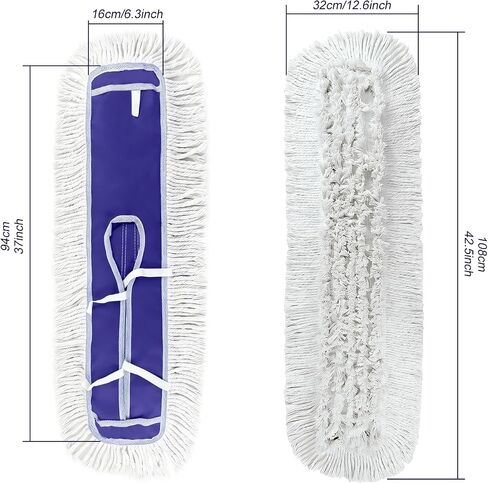 36" Commercial Dust Mop Cover - Reusable Dust Mop Pad for Janitorial Use, Heavy-Duty Washable Design Fit Standard 36 Inch Dust Mops (Professional/Commercial Cleaning) 2 Pack in Saudi Arabia