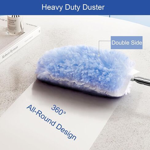 30P Duster Refills Compatible with S wiffer Dusters, Multi Surface 360° Heavy Duty Duster Refills with 4X Fluffy Fiber, Dust Removal Tools Refill Replacenments Cleaning Dusters with Handle - Blue in Kuwait