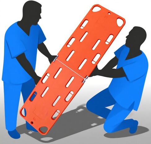 Lightweight Foldable Spine Stretcher Board with Safe Str, Water-Resistant Emerncy Backboard for Patient Transfer, Ideal for Use and First Responders in Kuwait