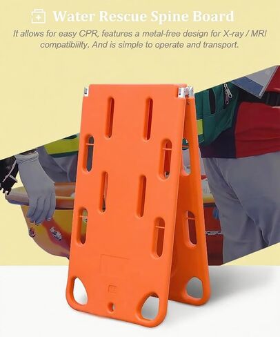 Lightweight Foldable Spine Stretcher Board with Safe Str, Water-Resistant Emerncy Backboard for Patient Transfer, Ideal for Use and First Responders in Kuwait