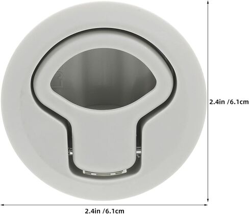 Operitacx Boat Compartment Latch - 2.4'' RV Door Flush Pull Slam Latch with Lift Ring - Round Marine Deck Hatch Lock for Door and Storage Compartment Use in Saudi Arabia