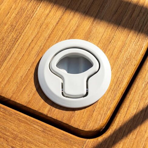 Operitacx Boat Compartment Latch - 2.4'' RV Door Flush Pull Slam Latch with Lift Ring - Round Marine Deck Hatch Lock for Door and Storage Compartment Use in Saudi Arabia