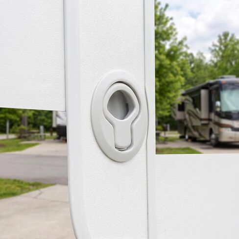 Operitacx Boat Compartment Latch - 2.4'' RV Door Flush Pull Slam Latch with Lift Ring - Round Marine Deck Hatch Lock for Door and Storage Compartment Use in Saudi Arabia