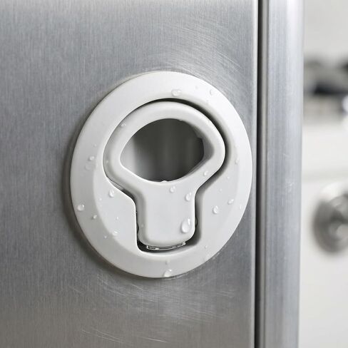 Operitacx Boat Compartment Latch - 2.4'' RV Door Flush Pull Slam Latch with Lift Ring - Round Marine Deck Hatch Lock for Door and Storage Compartment Use in Saudi Arabia