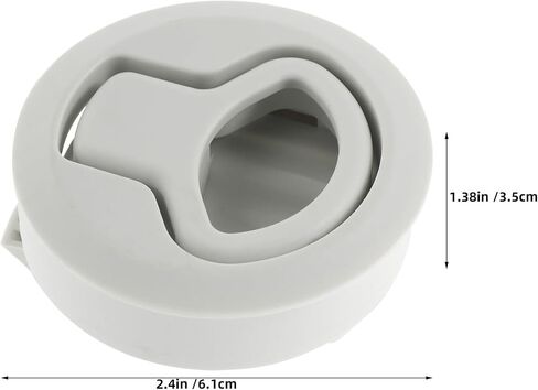 Operitacx Boat Compartment Latch - 2.4'' RV Door Flush Pull Slam Latch with Lift Ring - Round Marine Deck Hatch Lock for Door and Storage Compartment Use in Saudi Arabia