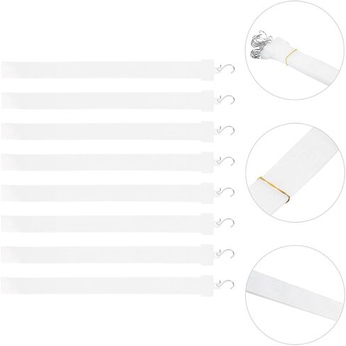 Yardwe 8pcs 50cm Merchandise Hanging Strip with Iron Hooks for Supermarket Retail Display, Shop Hanging Display Strips for Snack and Merchandise Organization in Kuwait