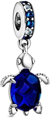Murano Glass Green Sea Turtle Dangle Charm 925 Sterling Silver Prendant ، Home Jewelry Beads for Women Bracelet & Necklace A0043-8 in Kuwait