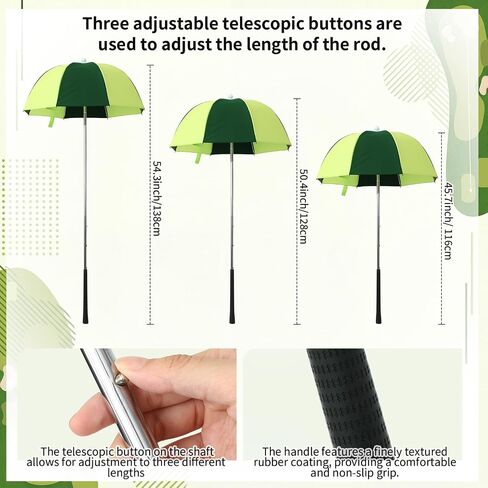 2 Pack Golf Bag Umbrella Golf Club Umbrella Flex Spring Top Telescoping for Rain Protection, 54" Extended 36" Collapsed Shaft with Rubber Grip in Kuwait