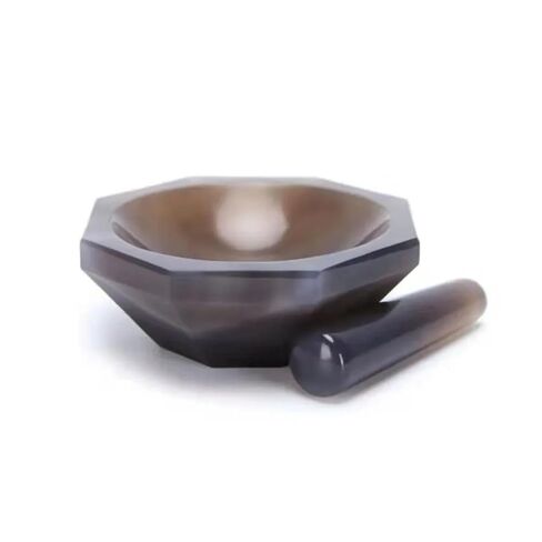 1set 30mm to 130mm Laboratory use Carnelian Mortar and Pestle First-Grade Pure and Natural Agate Mortar with Pestle(Inner Dia 90mm) in Kuwait
