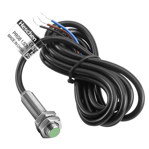 Heschen M8 Inductive Proximity Sensor Switch PR08-1.5DN Cylindrical Type Detector 1.5mm DC12-24V 3 Wire NPN NO(Normally Open) CE in Kuwait