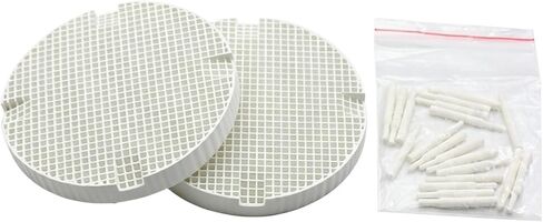 Dental Lab Honeycomb Firing Trays Honeycomb Round Firing Trays for Plate Holder Supplies 2pcs Hole Tray 80mm*10mm+ 20pcs Ceramic Pin in Kuwait