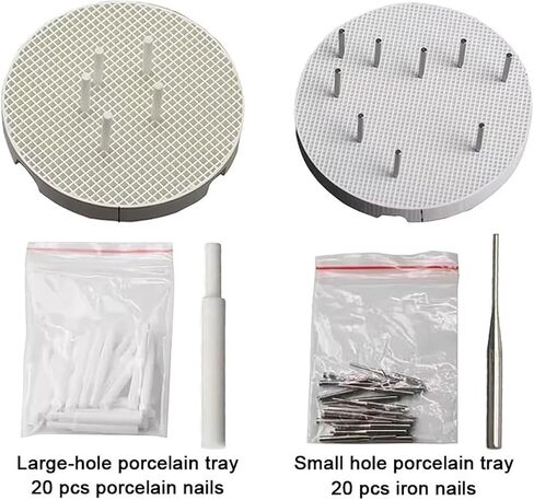 Dental Lab Honeycomb Firing Trays Dental Lab Honeycomb Firing Trays Technician Supplies 2pcsTray and 20pcs Pins/Pack Set for Sintering Material(2Pcs Large Holes) in Kuwait