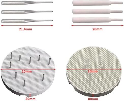 Dental Lab Honeycomb Firing Trays Dental Lab Honeycomb Firing Trays Technician Supplies 2pcsTray and 20pcs Pins/Pack Set for Sintering Material(2Pcs Large Holes) in Kuwait