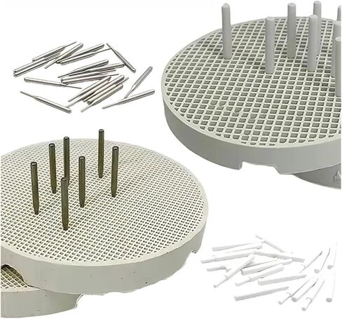Dental Lab Honeycomb Firing Trays Dental Lab Honeycomb Firing Trays Technician Supplies 2pcsTray and 20pcs Pins/Pack Set for Sintering Material(2Pcs Large Holes) in Kuwait