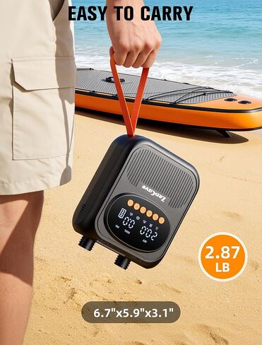 Paddle Board Pump Electric Portable: Rechargeable 20PSI High Pressure SUP Pump, Dual Stage Inflation & Deflation, Auto Shut-Off, 13500mAh Inflates 4 SUPs, 12V DC Car Connector, for Kayaks, Tents, Boat in Saudi Arabia