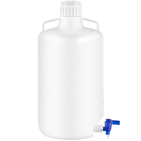 Maxdot 1 Pcs 2.6 Gallon Plastic Dispenser Carboy Without Spigot Leak-Proof, Durable Hdpe, Plastic 10l Reusable Liquid Storage Solution for Lab, Pharmaceutical, and Industrial Use in Kuwait