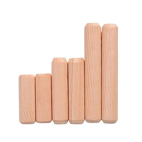 Wooden Dowel Pins 1000pcs M5 M6 Wooden Dowel Cabinet Drawer Round Fluted Wood Craft Pins Rods Set Furniture Fitting Wooden Dowel Pin(M5 (1000PCS),30mm) in Kuwait