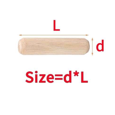 Wooden Dowel Pins 1000pcs M5 M6 Wooden Dowel Cabinet Drawer Round Fluted Wood Craft Pins Rods Set Furniture Fitting Wooden Dowel Pin(M5 (1000PCS),30mm) in Kuwait