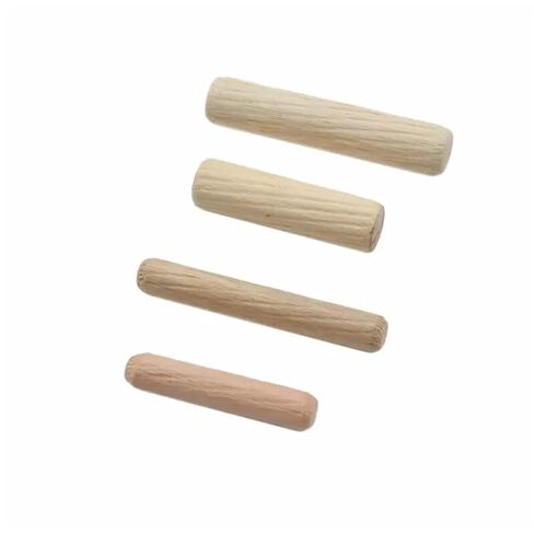 Wooden Dowel Pins 500pcs M6*30/40mm M8*30/40mm Wooden Dowel Cabinet Drawer Round Fluted Wood Craft Pins Rods Set Furniture Fitting Wooden Dowel pin(8x40mm) in Kuwait