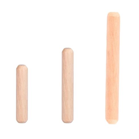 Wooden Dowel Pins 1000pcs Cabinet Drawer Round Fluted Wooden Craft Dowel Pins Rods M6*30/40/50mm M6 for Furniture Wooden Dowel(M6x40) in Kuwait