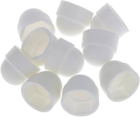10pcs M6 Bolt Nut Protection Cover Hexagon Screws M10x19.5mm, White-1 in Kuwait