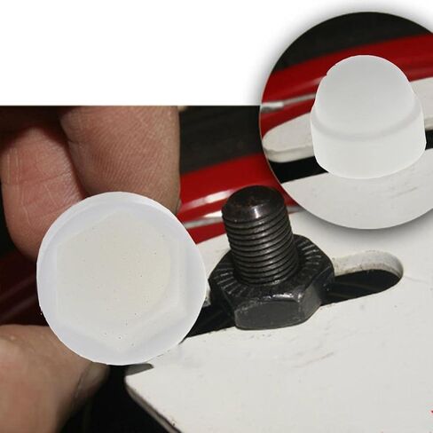 10pcs M6 Bolt Nut Protection Cover Hexagon Screws M10x19.5mm, White-1 in Kuwait