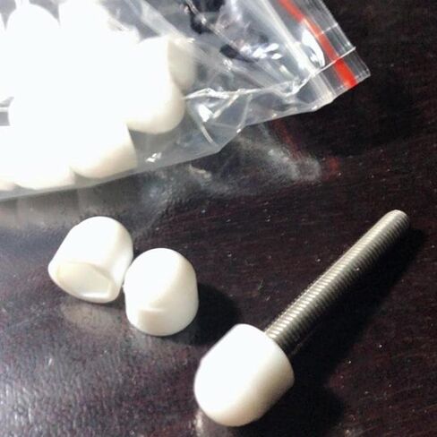 10pcs M6 Bolt Nut Protection Cover Hexagon Screws M10x19.5mm, White-1 in Kuwait