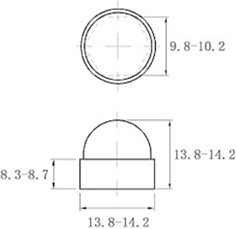 10 Pieces Dome Nut Hexagonal Heavy Duty Nylon Covers Weather Tamper Resistant Suitable for Outdoor Equipment Industrial Use, M6x10mm in Kuwait