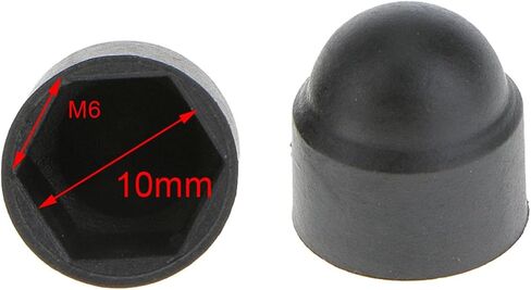 10 Pieces Dome Nut Hexagonal Heavy Duty Nylon Covers Weather Tamper Resistant Suitable for Outdoor Equipment Industrial Use, M6x10mm in Kuwait