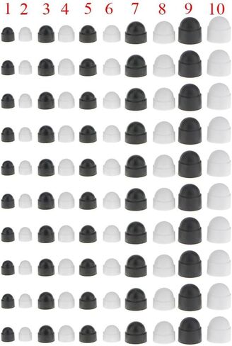 10 Pieces Dome Nut Hexagonal Heavy Duty Nylon Covers Weather Tamper Resistant Suitable for Outdoor Equipment Industrial Use, M6x10mm in Kuwait