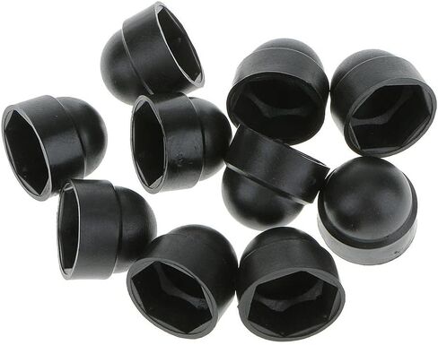 10pcs M6 Bolt Nut Protection Cover Hexagon Screws M10x19.5mm, Black in Kuwait