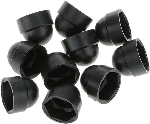 10pcs M6 Bolt Nut Protection Cover Hexagon Screws M10x19.5mm, Black in Kuwait
