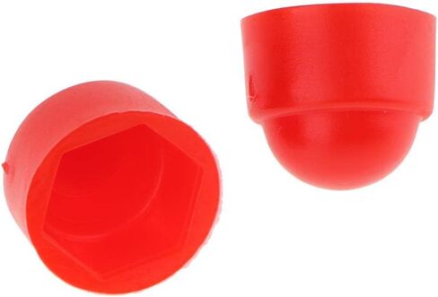 10pcs M6 Bolt Nut Protection Cover Hexagon Screws M10x19.5mm, Red in Kuwait