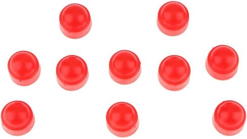 10pcs M6 Bolt Nut Protection Cover Hexagon Screws M10x19.5mm, Red in Kuwait