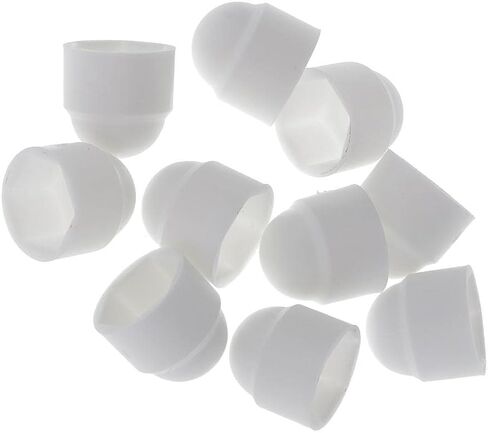 10pcs M6 Bolt Nut Protection Cover Hexagon Screws M10x19.5mm, White in Saudi Arabia