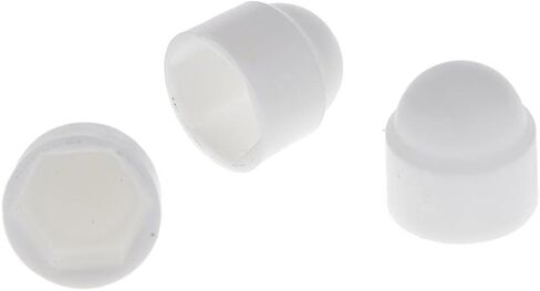 10pcs M6 Bolt Nut Protection Cover Hexagon Screws M10x19.5mm, White in Saudi Arabia