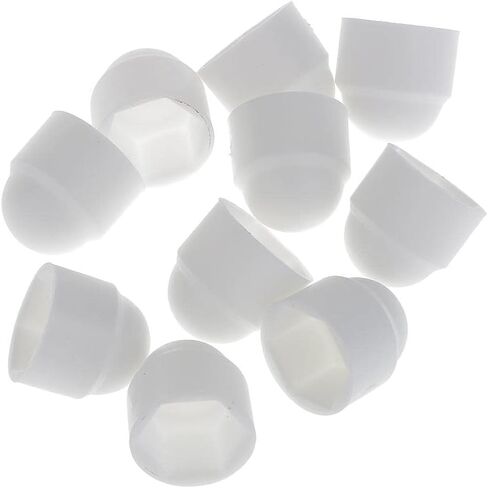 10pcs M6 Bolt Nut Protection Cover Hexagon Screws M10x19.5mm, White in Saudi Arabia