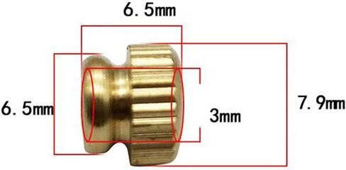 Generic 5 Pieces French Screws Nut Pack Featuring Copper Knurled Key Screws And for Smooth Key Suitable for French in Saudi Arabia