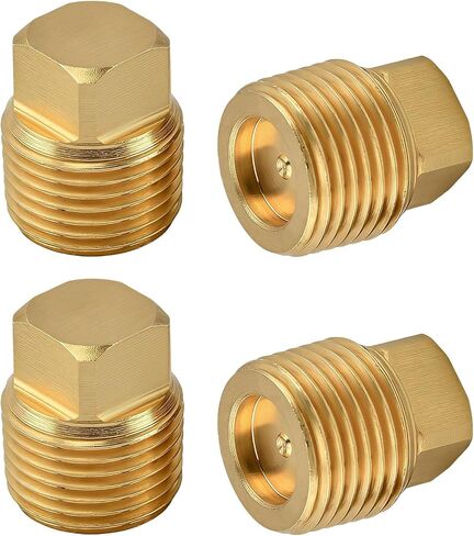 4 Pcs Boat Drain Plugs 1/2" NPT Solid Brass Boat Drain Plug Flare Tube Fitting Spare Garboard Drain-Plug Kit for Most Boats Hulls Parts in Saudi Arabia