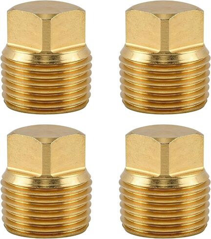4 Pcs Boat Drain Plugs 1/2" NPT Solid Brass Boat Drain Plug Flare Tube Fitting Spare Garboard Drain-Plug Kit for Most Boats Hulls Parts in Saudi Arabia
