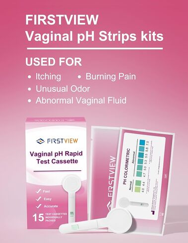 Vaginal pH Test Strips, Feminine Health Vaginal pH Test Strips Kits for Bacterial Vaginitis, Trichomonas Vaginitis, pH Balance for Women (15pcs) in Saudi Arabia