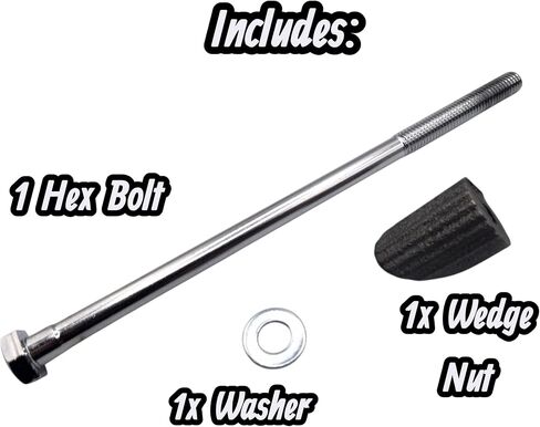 CYCLEZ Quill Stem Adapter Bolt & Wedge Nut Set – 6-5/8" Chrome Steel – OEM for BMX Bicycles/Lowrider/Cruiser Bicycles with 1" Steerer Tubes 22.2mm Quill Stems in Saudi Arabia